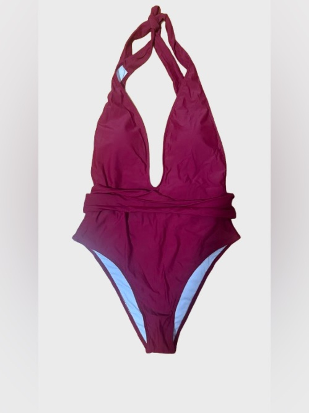 Amazon Women's Burgundy One-Piece Swimsuit